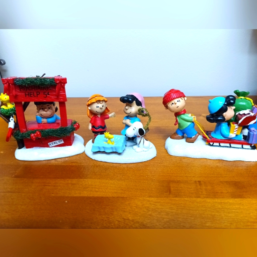 Peanuts Christmas Figurines Set Of 3